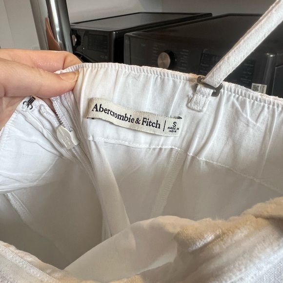 Abercrombie & Fitch White Linen Blend Maxi - Picture 4 of 6